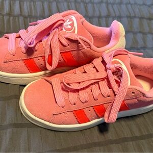 Adidas Pink and Red Campus Sneakers